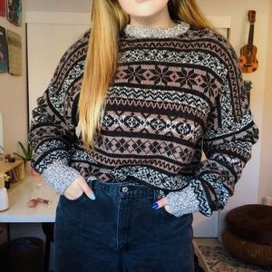 vintage patterned sweater